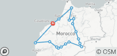  Circuito de 12 días por el Corazón de Marruecos desde Casablanca - 18 destinos 