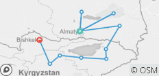  Kasachstan nach Kirgisistan Abenteuerreise - 12 Tage - 10 Destinationen 