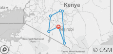  8 Days Amboseli-Olpejeta -Nakuru and Masai Mara - 7 destinations 
