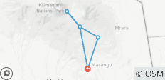  Mount Kilimanjaro-Marangu Route 6 Days Itinerary - 6 destinations 