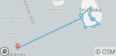  Circuit fusionné Sri Lanka &amp; Maldives - 12 destinations 