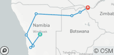  Namibie, Botswana et chutes - 14 jours - 8 destinations 