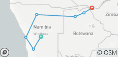  Namibia, Botswana and Falls - 14 days - 7 destinations 