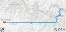  Ruta corta del campamento base del Everest de Katmandú a Katmandú 11 días - 13 destinos 