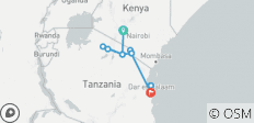  De Nairobi à Dar Es Salaam (14 Jours) - 13 destinations 