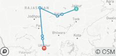  Paläste und königliche Küche Rundreise von Jaipur nach Udaipur (10 Tage) - 10 Destinationen 