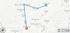  Denkwürdige Paläste und königliche Küche Rundreise von Jaipur nach Udaipur - 10 Tage - 10 Destinationen 