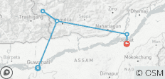  11-Daagse avontuurlijke rondreis door Noordoost-India: Wilde orchideeën Valleien Theetuinen en Besneeuwde Bergen van Guwahati naar Jorhat - 11 bestemmingen 