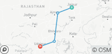  Unvergessliche Kulturerbe Rundreise durch Süd- und Zentral-Rajasthan von der Kulturerbe-Stadt Jaipur zur Seestadt Udaipur - 10 Tage - 10 Destinationen 