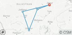  Jaipur Jodhpur Udaipur Pushkar Tour 5 Nuits 6 Jours - 5 destinations 