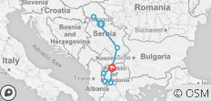  Das Beste aus Serbien und Mazedonien - 8 Destinationen 
