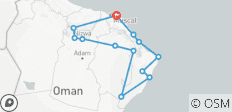  Kust van Oman en woestijnoversteek 7 nachten/8 dagen - 13 bestemmingen 