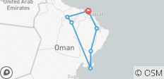  Oman doorkruist woestijn en Masirah eiland 07 nachten/ 08 dagen - 7 bestemmingen 