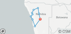  10-daagse campingsafari Noord-Namibië, Damaraland, Kust &amp; Sossusvlei - 10 bestemmingen 