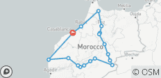  Viaje de 11 días a Marruecos desde casablanca por el desierto del Sahara - 18 destinos 