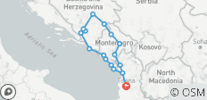  Western Balkan Explorer Tour “Blue Route” - 17 destinations 