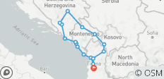  Westliche Balkan Entdeckungsreise - „Blaue Route“ - 17 Destinationen 