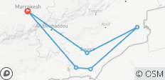  7 jours de randonnée chamelière dans le désert du Sahara profond - Itinéraire - 6 destinations 