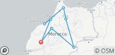  ????️ Circuit guidé privé de 8 jours - Les points forts du Maroc - 8 destinations 