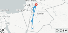  Trip ab Amman - Petra, Wadi Rum, Totes Meer, Berg Nebo &amp; Madaba - 7 Destinationen 