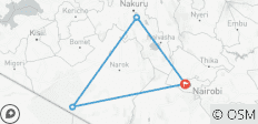  Safari en jeep 4x4 económico de 4 días en Kenia por el Parque Nacional de Masai Mara y el Lago Nakuru. - 4 destinos 