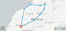  Circuit de 7 jours : Villes impériales au Maroc - 9 destinations 