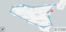  Merveilles de la Sicile - Circuit monolingue en anglais au départ de Catane - 12 destinations 