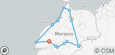  13 Tage Marokko Reiseroute: Exotische Königsstädte, Wüste &amp; Atlasgebirge - 15 Destinationen 