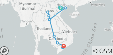  Große Indochina Rundreise - Vietnam - Kambodscha - Laos - 11 Destinationen 