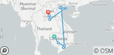  Große Indochina Rundreise - 15 Tage - 11 Destinationen 