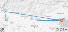  Noord-Italiaanse wonderen: Milaan, Venetië en Verona - 8 bestemmingen 