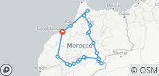  Circuit privé de 7 jours : Casablanca, Chefchaouen, Fès, le désert, Marrakech et au-delà - 22 destinations 