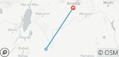  Tarangire ab Arusha Stadt Tagesausflug - 3 Destinationen 
