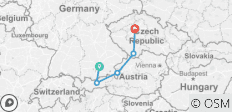  Munich - Innsbruck - Salzbourg - Cesky Krumlov - Prague<br /> - 5 destinations 