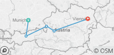  Munich - Salzburg - Hallstatt - Vienna - 5 destinations 