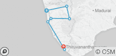  Cochin, Munnar, Thekkady, Alleppy, Kovalam Rundreise - 8 Tage - 7 Destinationen 