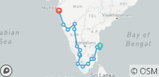  Circuit en Inde du Sud avec le parc national de Periya, Goa et le safari animalier de Mudumalai - 17 destinations 