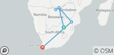  Zuid-Afrika - Victoria Watervallen, Chobe, Kruger NP &amp; Kaapstad - 12 dagen - 6 bestemmingen 