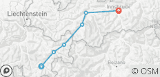  St. Moritz - Innsbruck 8/7 - 6 bestemmingen 