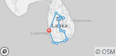  Rundreise Sri Lanka (Autoreise mit privatem Fahrer, 12 Tage/ 11 Nächte) - 14 Destinationen 