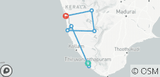  Circuit personnalisé de 11 jours dans l\'État indien du Kerala avec départ quotidien - 7 destinations 