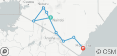  8 daagse Kenia budget safari met gedeeld voertuig 2026 - 8 bestemmingen 