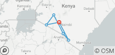  Kenia Budget Fahrsafari im geteilten Fahrzeug (8 Tage) - 6 Destinationen 