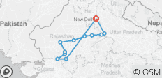  Goldenes Dreieck und der Bundesstaat Rajasthan Indiens Rundreise - 13 Tage - 12 Destinationen 
