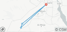  Vanuit Cairo - Privé 3 Dagen 2 Nachten Tocht door de Witte Woestijn en Bahariya Oase - 4 bestemmingen 