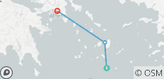  Island Escape - Santorini &amp; Naxos Islands to Athens - 3 destinations 