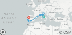  Südeuropa Gruppenreise mit dem Zug (18-35) - 13 Destinationen 