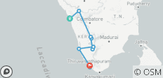  Kerala Rundreise - 10 Tage - 11 Destinationen 