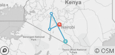  5 Day Amboseli Nakuru &amp; Masai Mara safari - 4 destinations 