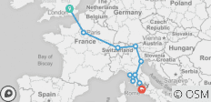  Alle Wege führen nach Rom (Klassische Rundreise, Start London, 12 Tage) - 10 Destinationen 